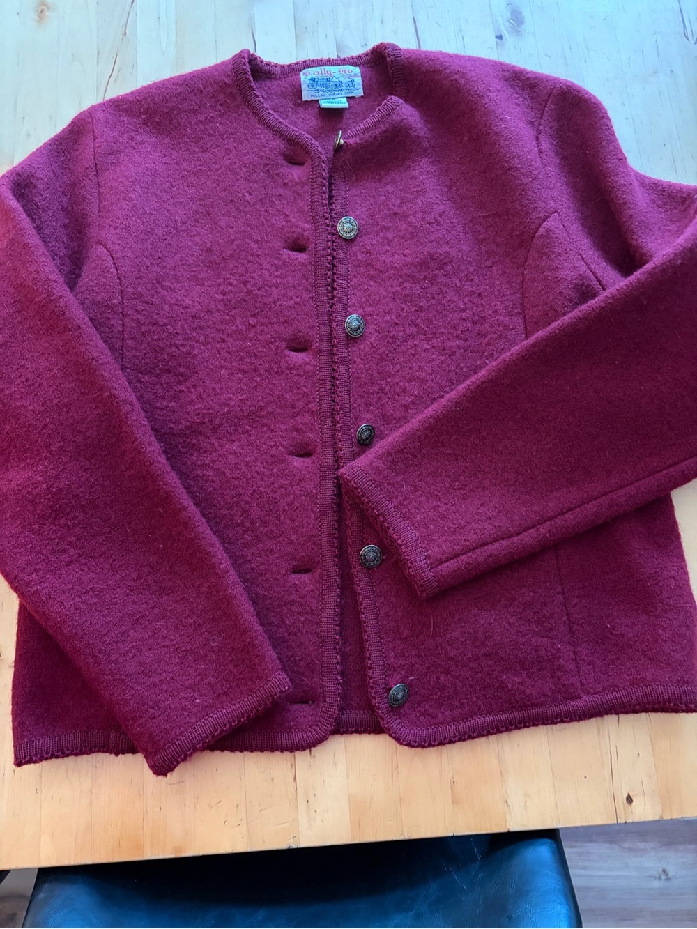 Tally Ho Women's Deep Burgundy Wool Jacket